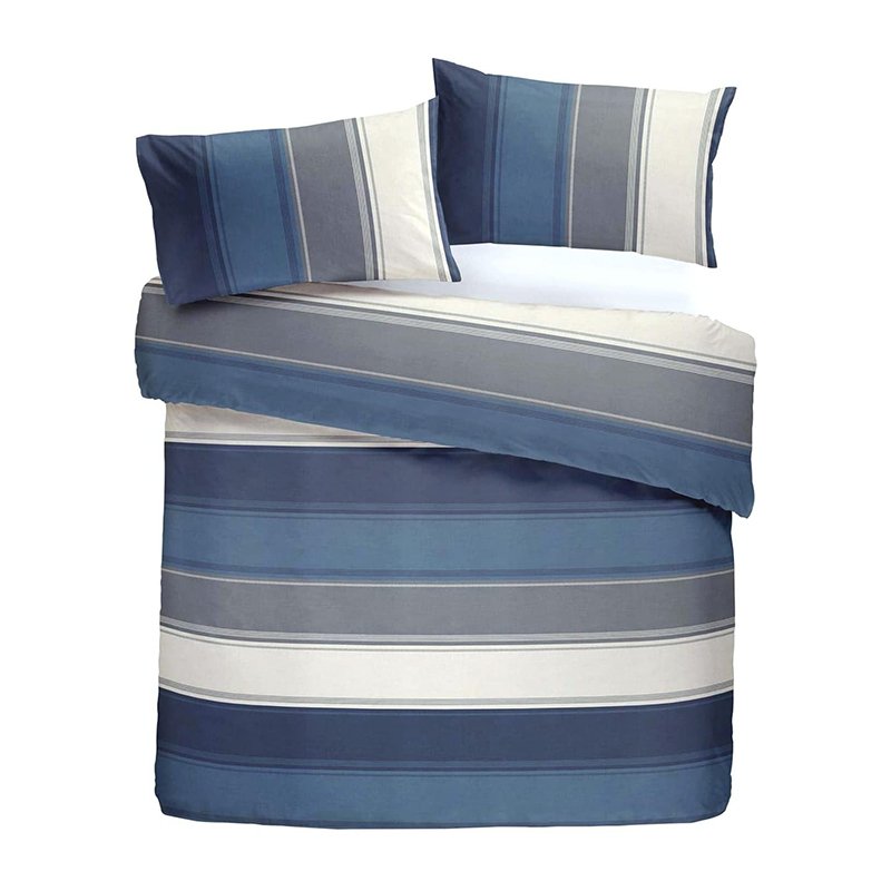 Blue & Grey Striped Duvet Cover Set Betley king size duvet cover
