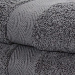luxor charcoal grey bath towel 600gsm