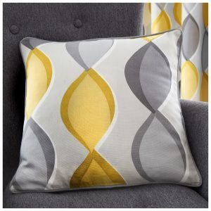 lennox grey & yellow sofa cushion