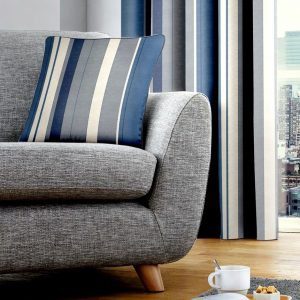 Whitworth Blue Stripe Cushion by Fusion