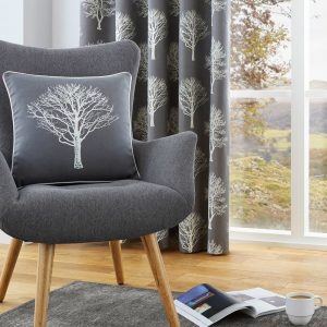 Woodland Tree Charcoal Cushion Cover 43 x 43 cm
