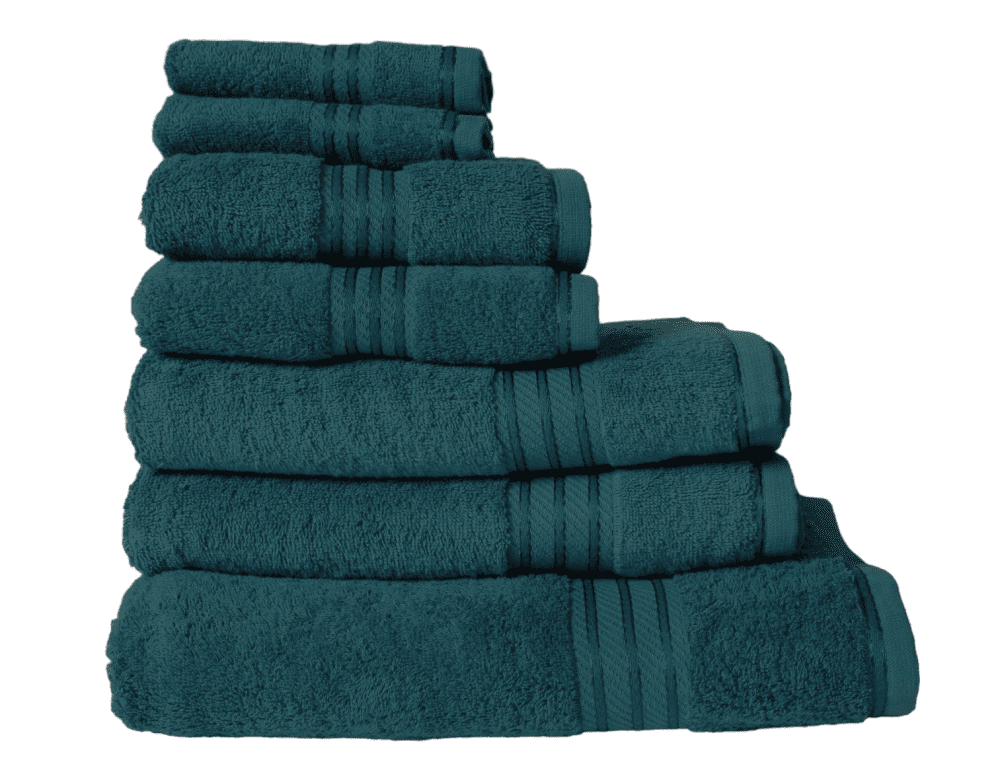 Peacock Teal Luxury Towels UK 500GSM Cotton Bath Towels