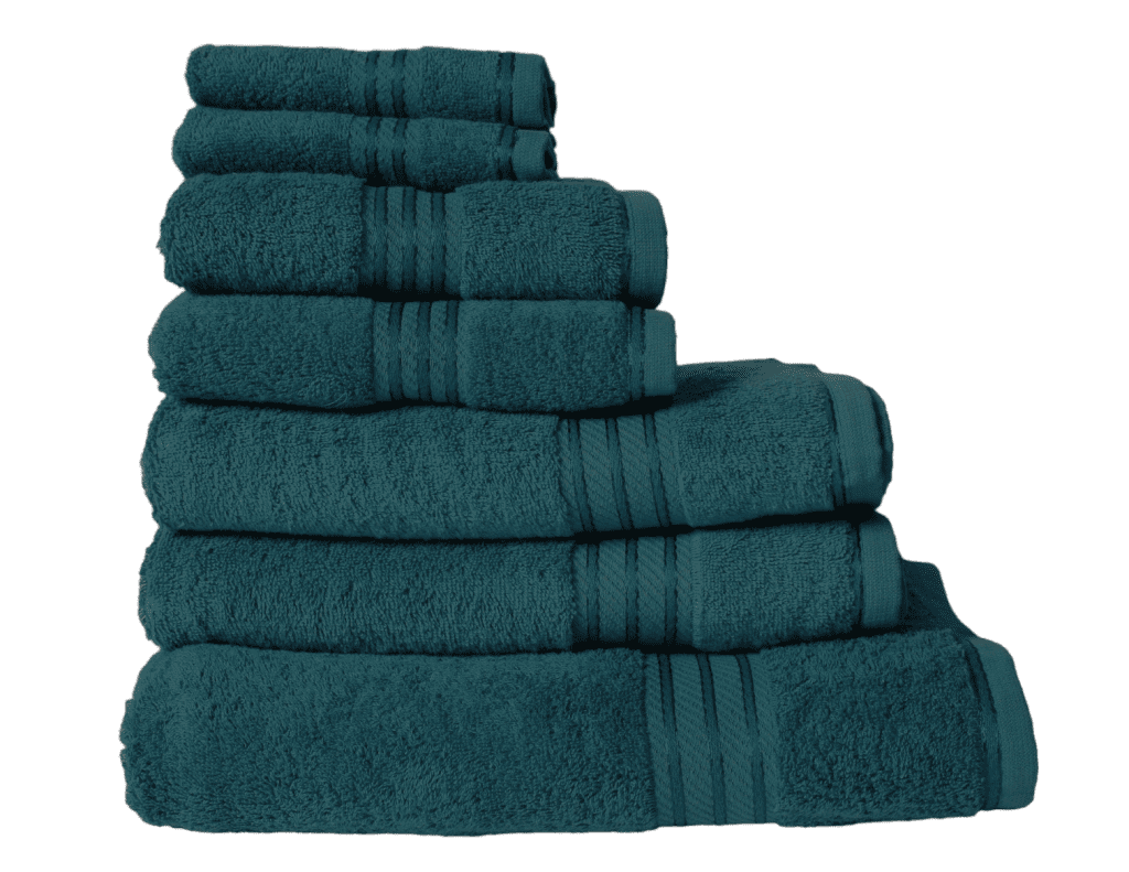 Peacock Teal Luxury Towels UK 500GSM Cotton Bath Towels