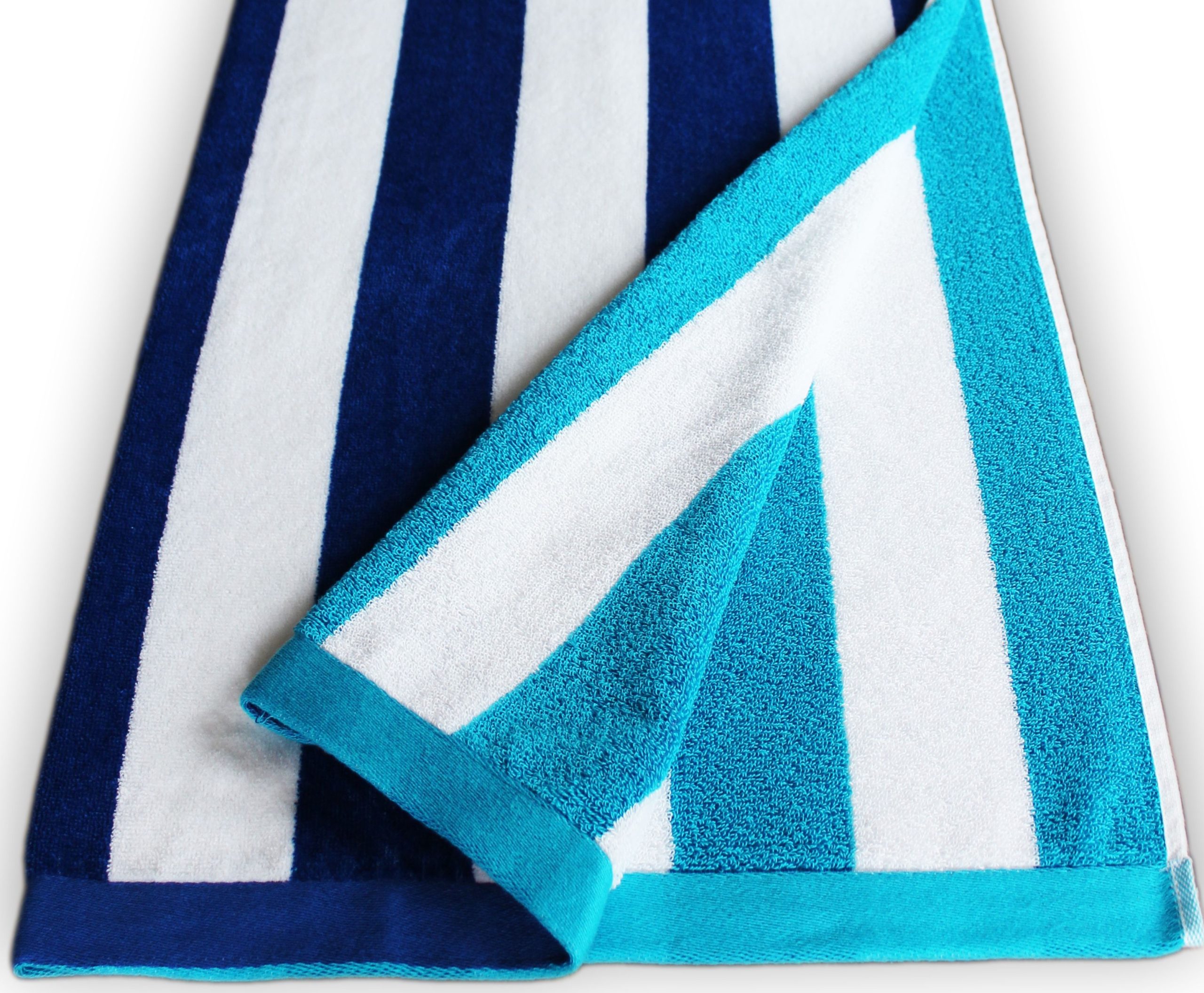 Large Beach Towels Blue & White Stripe Beach Towels on Sale £9.99