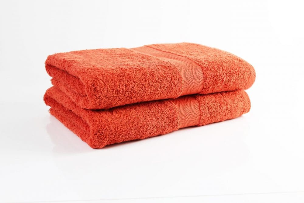dark orange oversized egyptian cotton towel sets