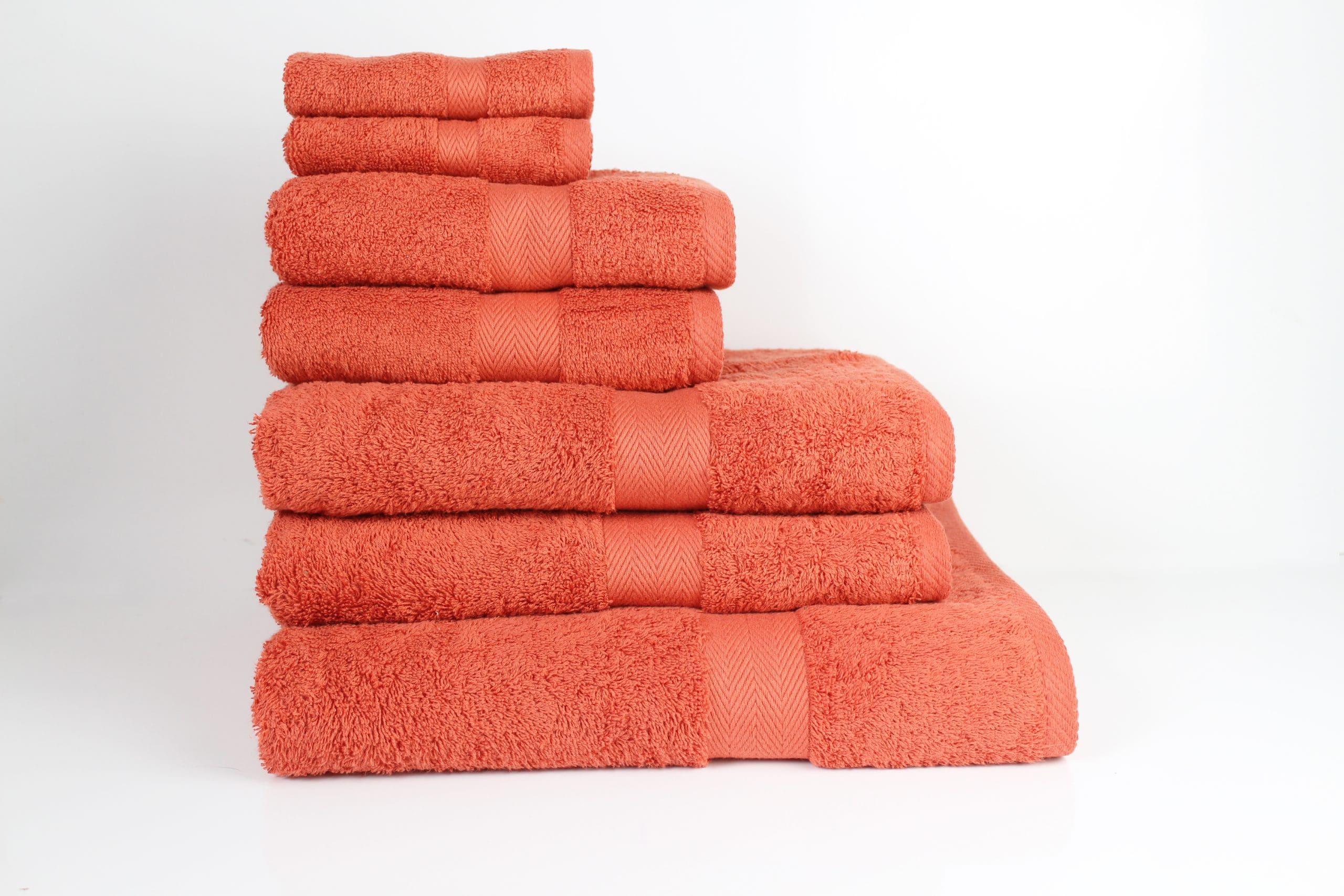 Dark Orange Bath Towels Luxury 600 GSM Egyptian Collection Towels
