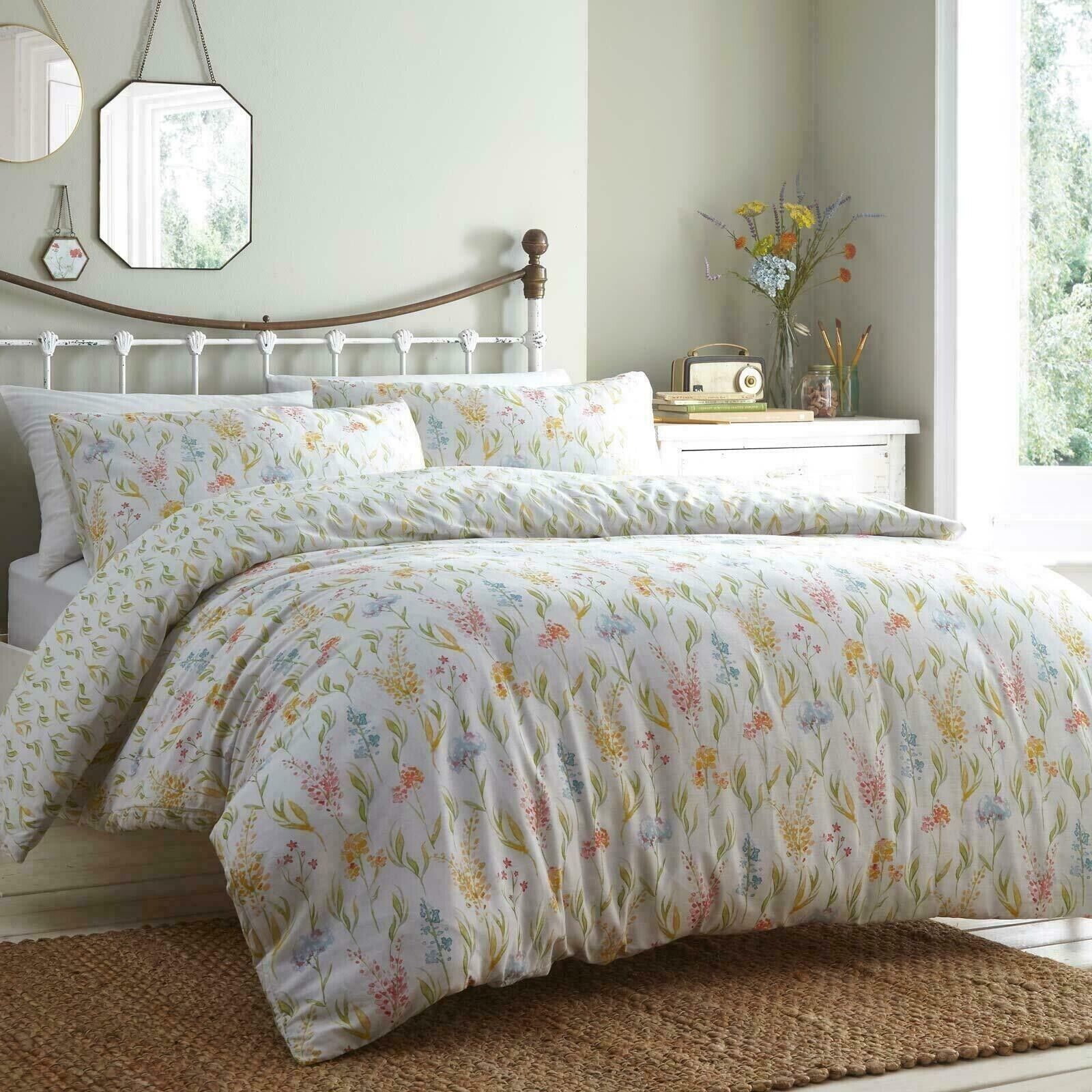 Wildflower duvet cover set Floral bedding set King size duvet cover