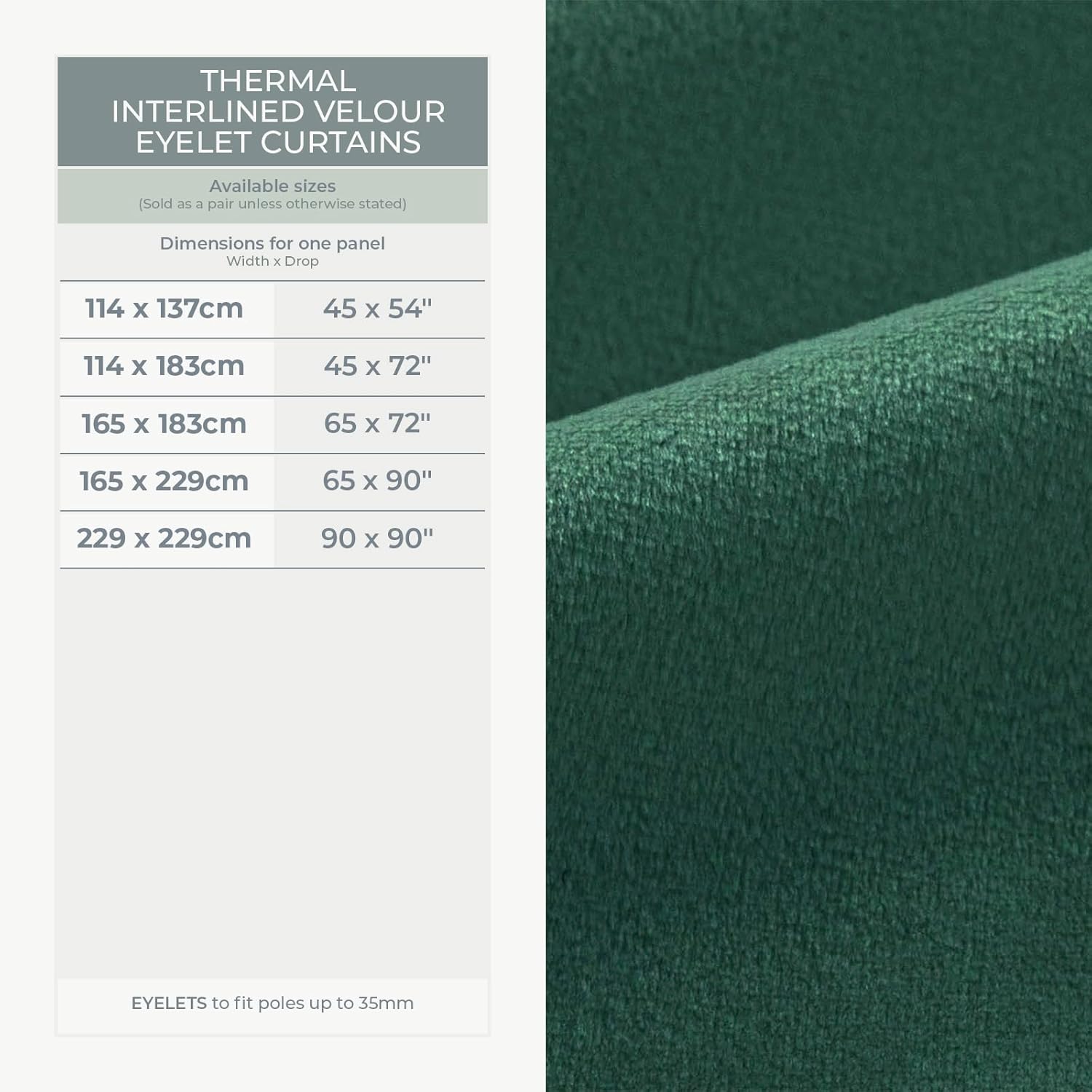 bottle green luxury thick heavy curtains